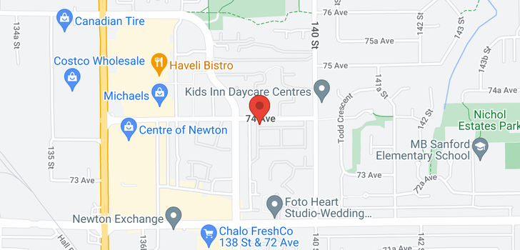 map of 130 13880 74 AVENUE